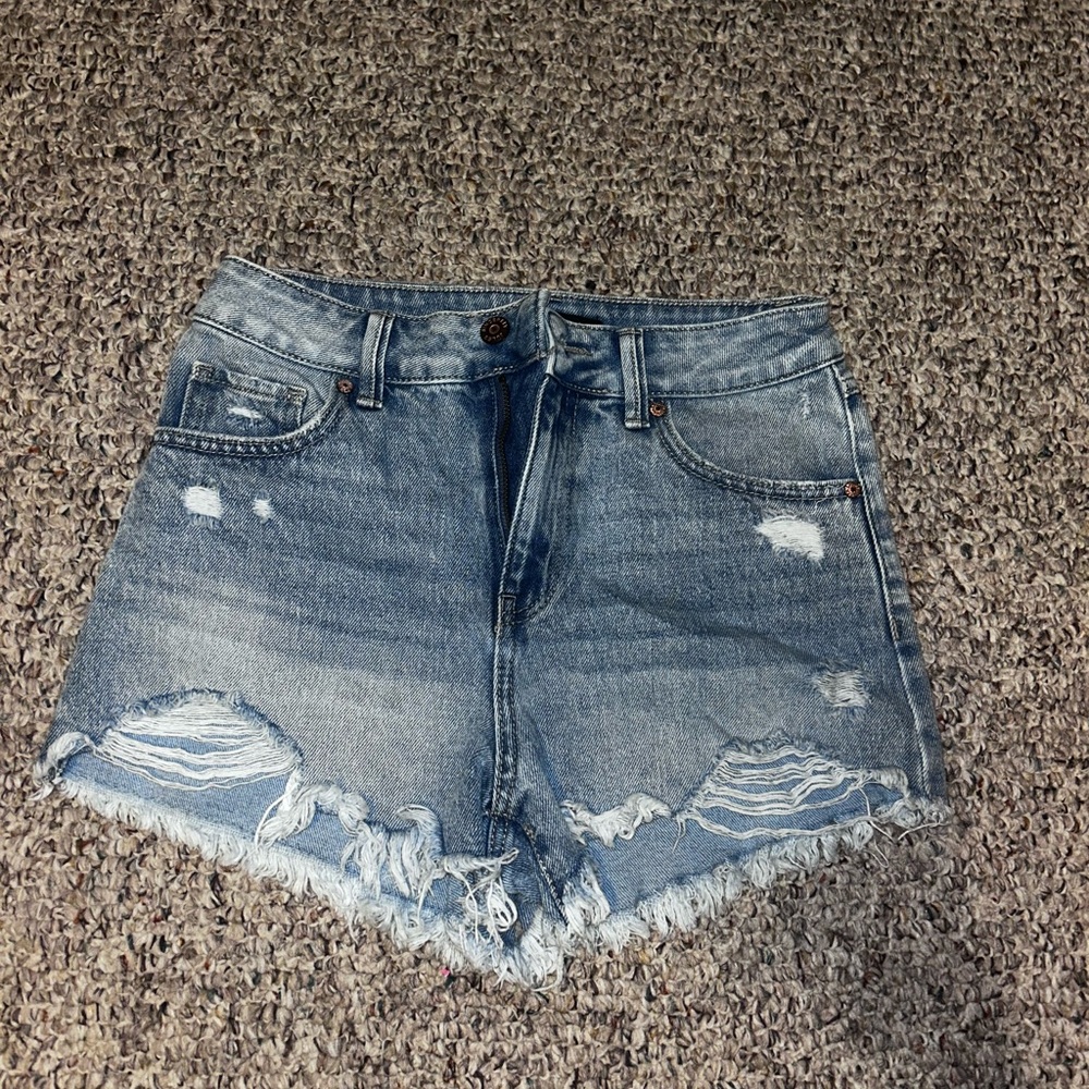 Sincerely Jules Blue Distressed Jean Shorts